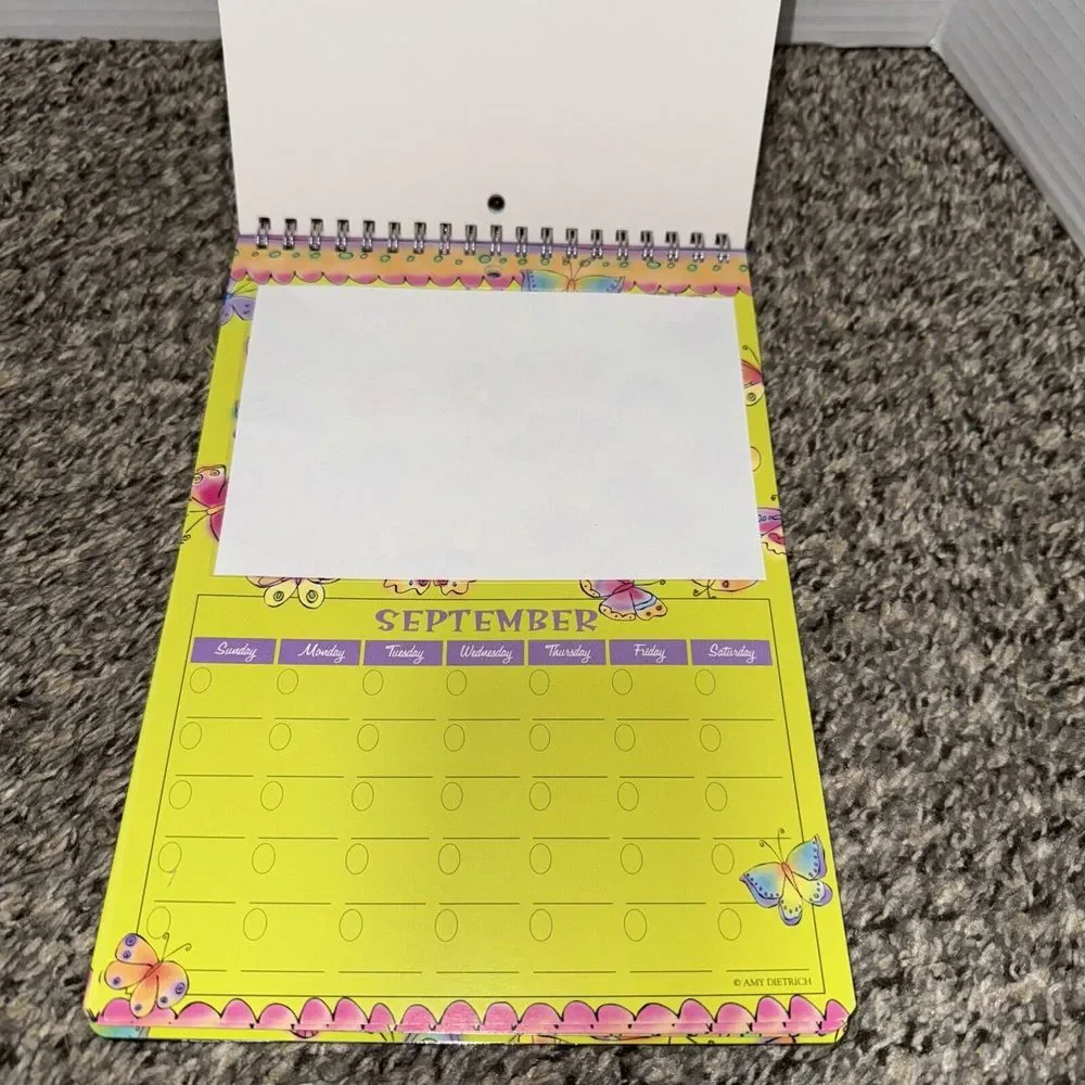 C.R. Gibson Creative Papers Butterfly BLANK Monthly Photo Calendar Stickers Box